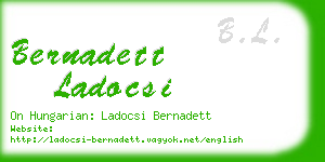 bernadett ladocsi business card